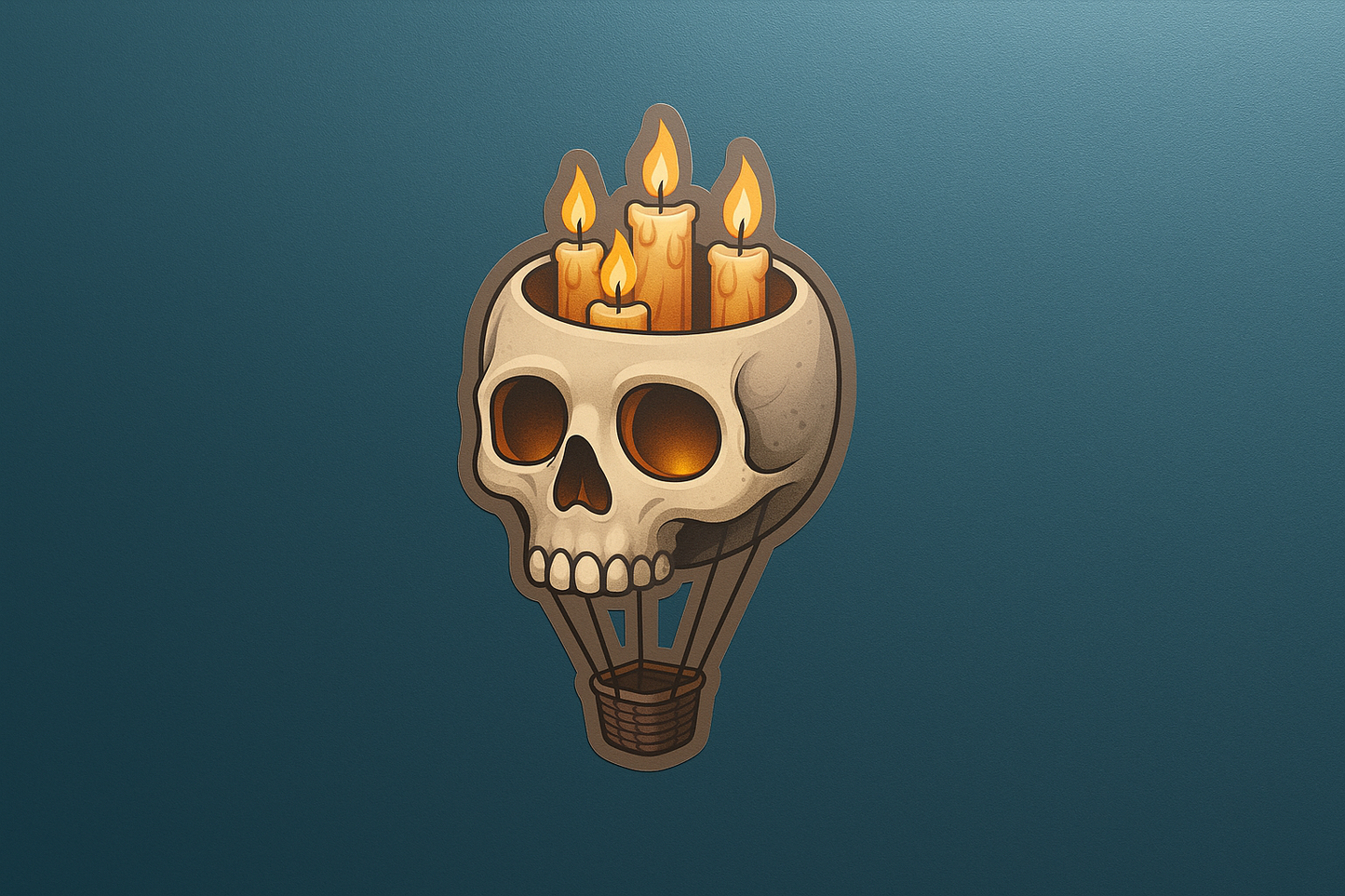 Skull Hot Air Balloon Sticker Decal Vinyl Laptop Car Window Bumper AUTO Water Bottle Helmets Waterproof Halloween