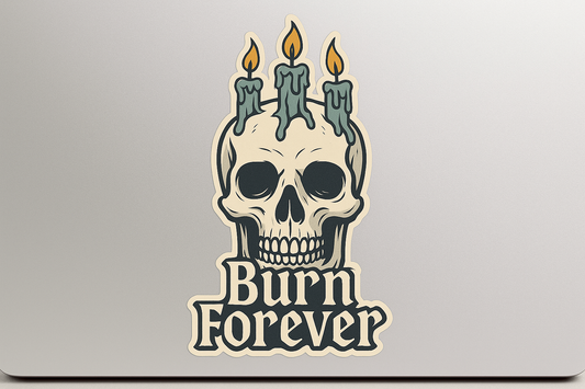 Skull Candle Crown Sticker Decal Vinyl Laptop Car Window Bumper AUTO Bottle Water Bottle Helmets Waterproof