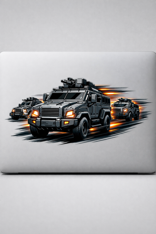 Armored Convoy Sticker Decal Vinyl Laptop Car Window Bumper AUTO Water Bottle Helmets Truck Waterproof