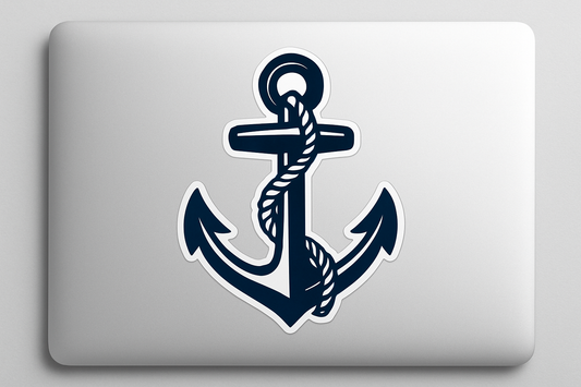 Navy Anchor Rope Sticker Decal Vinyl Laptop Car Window Bumper AUTO Water Bottle Helmets Waterproof Nautical